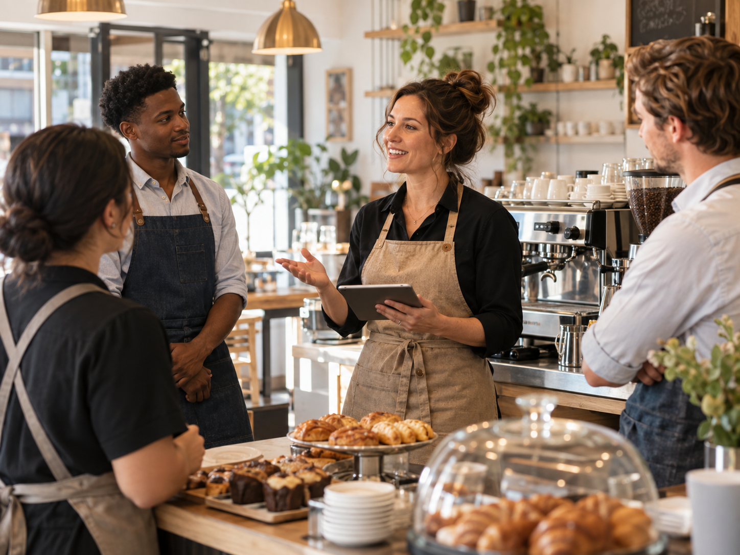 Working through the operation with a restaurant team